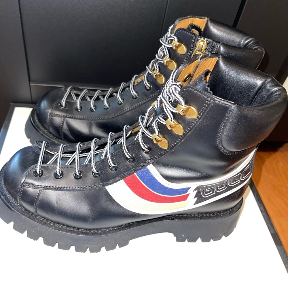 Gucci Mens horse calf lavaredo boots.
